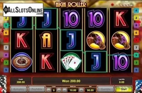 Game workflow . High Roller (Novomatic) from Novomatic