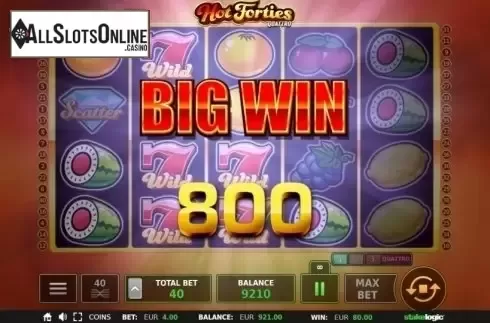 Big Win. Hot Forties Quattro from StakeLogic