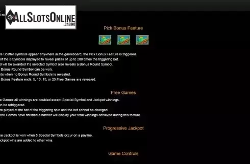 Features screen