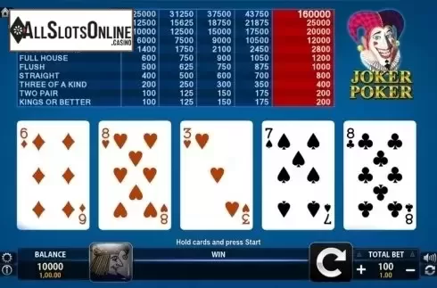 Screen 1. Joker Poker (FUGA Gaming) from FUGA Gaming