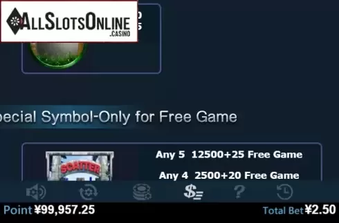 Paytable 4. Jurassic Park (Virtual Tech) from Virtual Tech