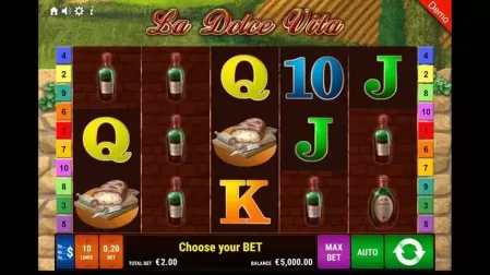 La Dolce Vita slot screenshot 1