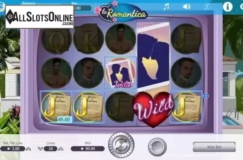 Wild win screen 2. La Romantica from Booming Games