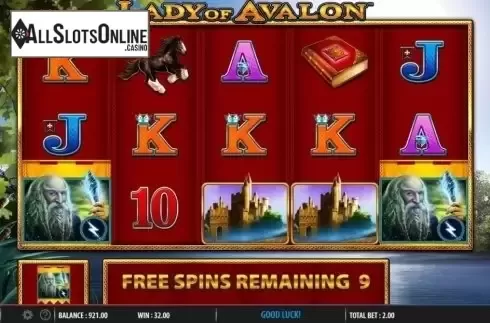 Free Spins. Lady of Avalon from Barcrest