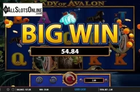 Big Win. Lady of Avalon from Barcrest