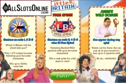 Screen2. Little Britain from Playtech