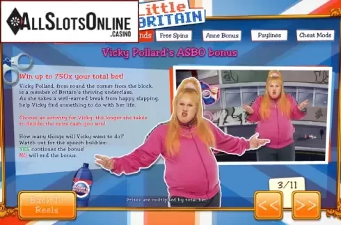 Screen5. Little Britain from Playtech