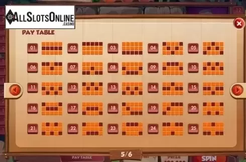 Paytable 5. Little Red Riding Hood (Red Rake) from Red Rake