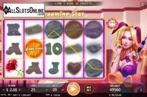 Win Screen. Live Streaming Star from KA Gaming