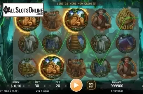 Win screen. Lost Realm from KA Gaming