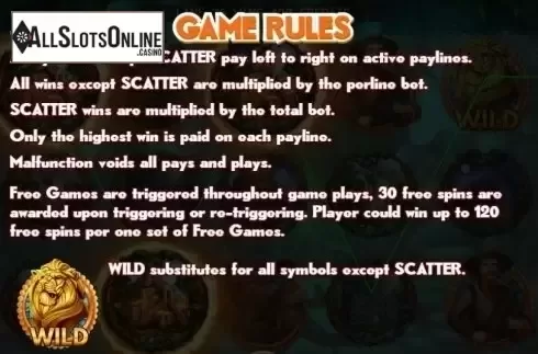 Paytable 1. Lost Realm from KA Gaming