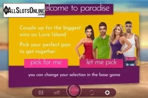 Start Screen. Love Island (Microgaming) from Microgaming