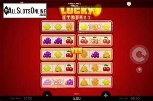 Game workflow 2. Lucky Streaks (1X2gaming) from 1X2gaming