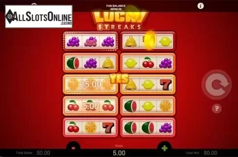 Game workflow 3. Lucky Streaks (1X2gaming) from 1X2gaming
