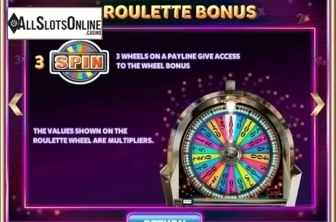 Paytable 4. Lucky wheel from Red Rake