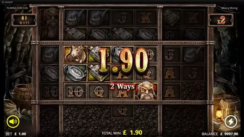 Misery Mining slot screenshot 2