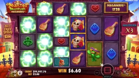 Muertos Multiplier Megaways slot screenshot 2