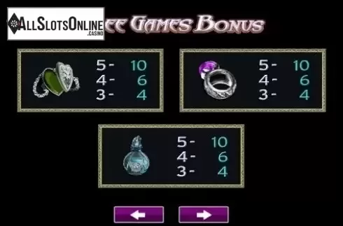Paytable 3. Night of the Wolf from High 5 Games