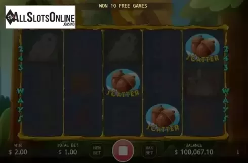 Free Spins screen