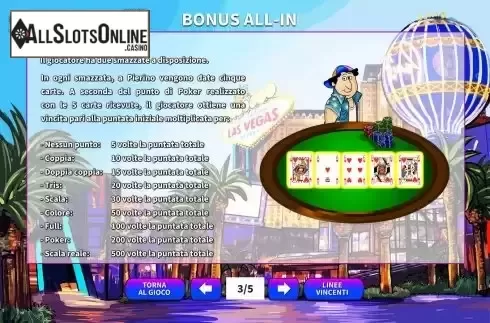 Bonus Game screen