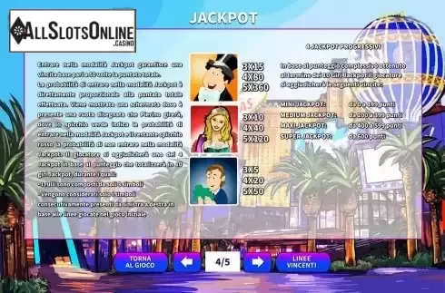 Jackpot screen