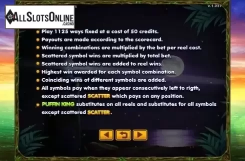 Game Rules. Puffin King from GMW