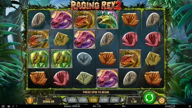 Raging Rex 2 slot screenshot 1