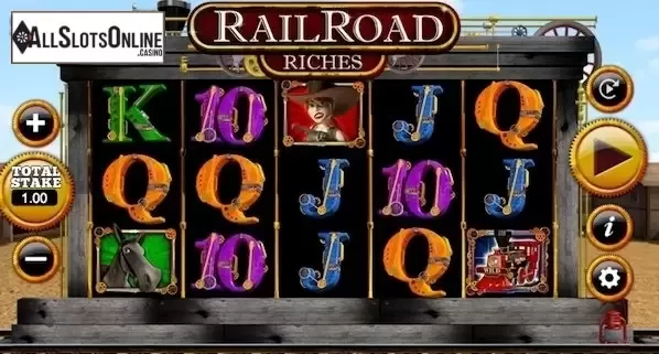 Reel screen. Railroad Riches from CORE Gaming