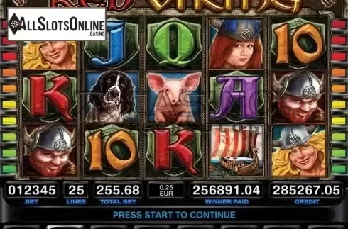 Screen2. Red Viking from Casino Technology