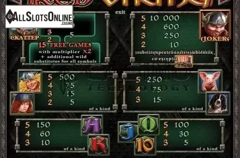 Screen4. Red Viking from Casino Technology