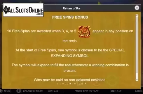 FS bonus screen
