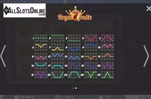 Screen3. Royal 7 Fruits from MrSlotty