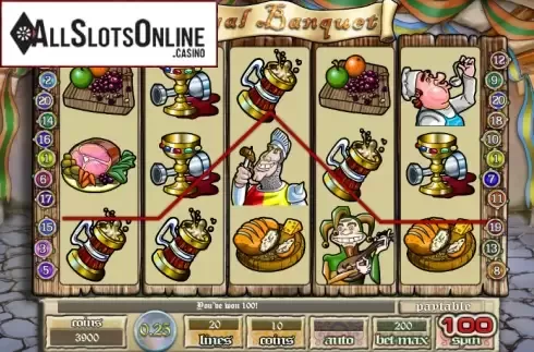 Win Screen. Royal Banquet from Saucify