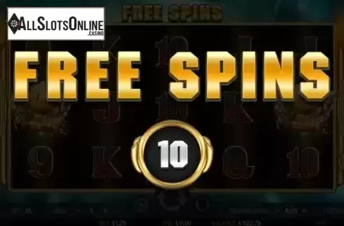 Free Spins screen