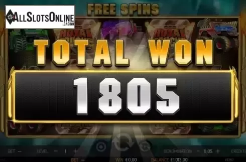 Win Free Spins screen