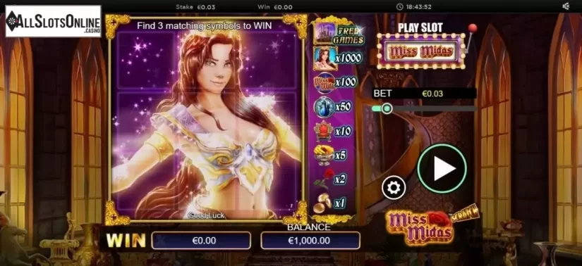 Game Screen 1. Scratch Miss Midas from NextGen