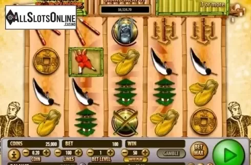 Reels screen. Shaolin Fortunes 100 from Habanero