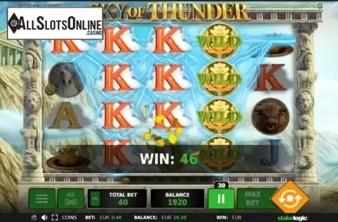 Screen 3. Sky of Thunder from StakeLogic