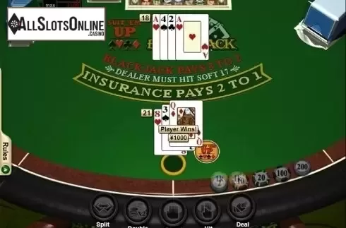 Game workflow 3. Suit'Em Up Blackjack from RTG