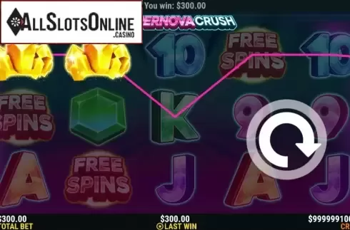 Win Screen. Supernova Crush from Slot Factory