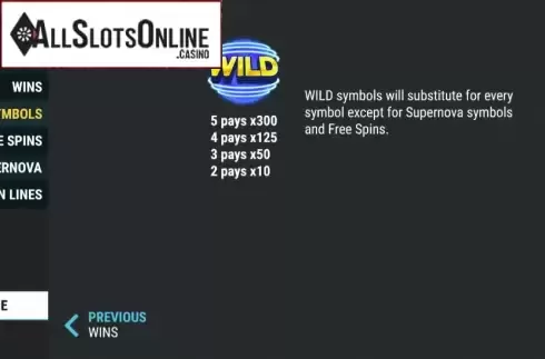Wild. Supernova Crush from Slot Factory