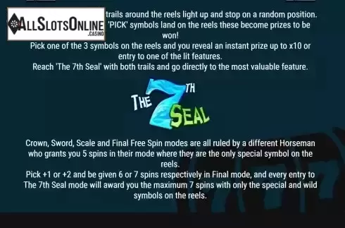 Free Spin modes screen