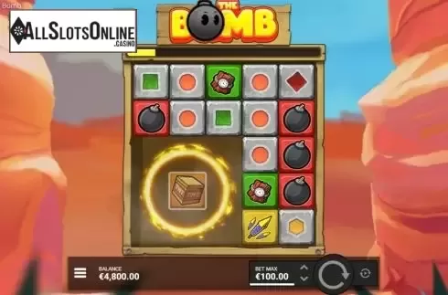 Feature Screen. The Bomb from Hacksaw Gaming