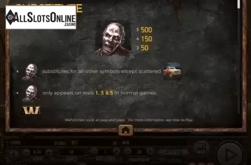 Paytable 1. The Dead Escape from Habanero