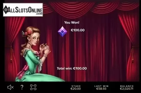 Win screen. Treasure Raider from Bally