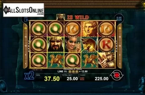 Win Screen . Treasures of Persia from Casino Technology
