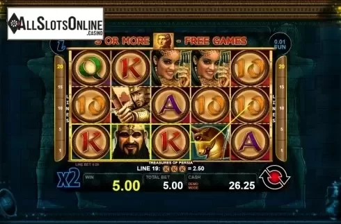 Win Screen 4. Treasures of Persia from Casino Technology