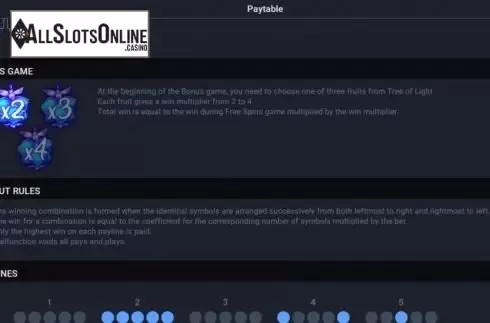 Bonus game screen