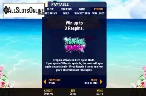 Re-spin feture screen