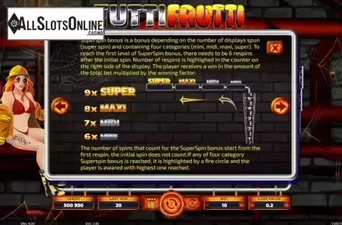 Game Features screen 2
